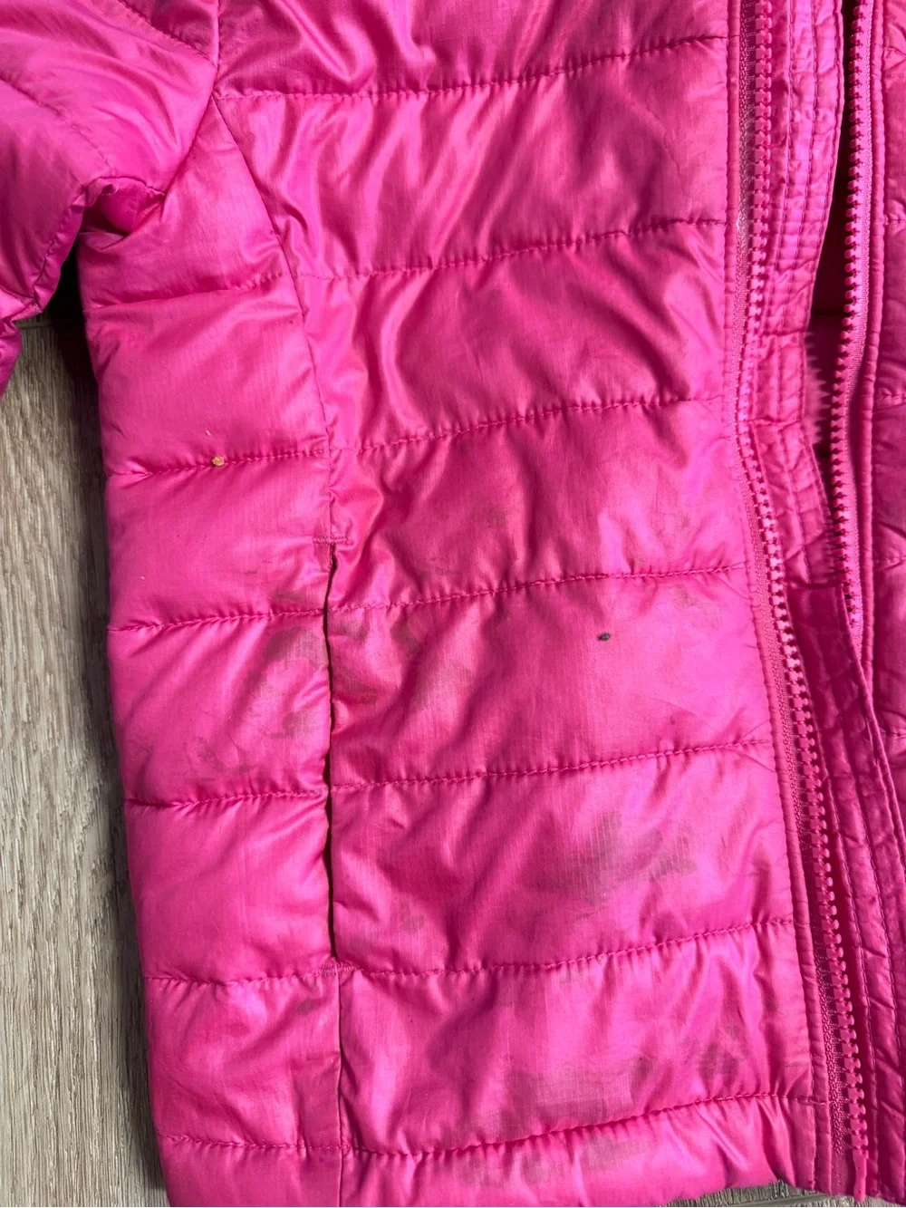 Primary Kids Hooded Puffer Jacket - Pink size 4